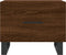 vidaXL - Salontafels - 2 - st - 50x50x40 - cm - bewerkt - hout - bruin - eikenkleur
