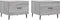 vidaXL - Salontafels - 2 - st - 50x50x40 - cm - bewerkt - hout - grijs - sonoma - eiken