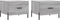 vidaXL - Salontafels - 2 - st - 50x50x40 - cm - bewerkt - hout - grijs - sonoma - eiken