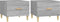 vidaXL - Salontafels - 2 - st - 50x50x40 - cm - bewerkt - hout - grijs - sonoma - eiken