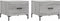 vidaXL - Salontafels - 2 - st - 50x50x40 - cm - bewerkt - hout - grijs - sonoma - eiken