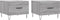 vidaXL - Salontafels - 2 - st - 50x50x40 - cm - bewerkt - hout - grijs - sonoma - eiken