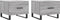 vidaXL - Salontafels - 2 - st - 50x50x40 - cm - bewerkt - hout - grijs - sonoma - eiken