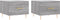 vidaXL - Salontafels - 2 - st - 50x50x40 - cm - bewerkt - hout - grijs - sonoma - eiken