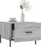 vidaXL - Salontafels - 2 - st - 50x50x40 - cm - bewerkt - hout - grijs - sonoma - eiken