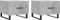vidaXL - Salontafels - 2 - st - 50x50x40 - cm - bewerkt - hout - betongrijs