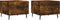 vidaXL - Salontafels - 2 - st - 50x50x40 - cm - bewerkt - hout - gerookt - eikenkleurig