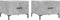 vidaXL - Salontafels - 2 - st - 50x50x40 - cm - bewerkt - hout - betongrijs