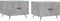 vidaXL - Salontafels - 2 - st - 50x50x40 - cm - bewerkt - hout - betongrijs