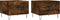 vidaXL - Salontafels - 2 - st - 50x50x40 - cm - bewerkt - hout - gerookt - eikenkleurig