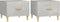vidaXL - Salontafels - 2 - st - 50x50x40 - cm - bewerkt - hout - betongrijs