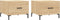 vidaXL - Salontafels - 2 - st - 50x50x40 - cm - bewerkt - hout - sonoma - eikenkleurig
