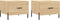 vidaXL - Salontafels - 2 - st - 50x50x40 - cm - bewerkt - hout - sonoma - eikenkleurig