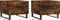 vidaXL - Salontafels - 2 - st - 50x50x40 - cm - bewerkt - hout - gerookt - eikenkleurig