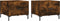 vidaXL - Salontafels - 2 - st - 50x50x40 - cm - bewerkt - hout - gerookt - eikenkleurig