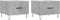 vidaXL - Salontafels - 2 - st - 50x50x40 - cm - bewerkt - hout - betongrijs