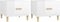 vidaXL - Salontafels - 2 - st - 50x50x40 - cm - bewerkt - hout - hoogglans - wit