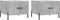 vidaXL - Salontafels - 2 - st - 50x50x40 - cm - bewerkt - hout - betongrijs