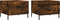 vidaXL - Salontafels - 2 - st - 50x50x40 - cm - bewerkt - hout - gerookt - eikenkleurig