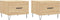 vidaXL - Salontafels - 2 - st - 50x50x40 - cm - bewerkt - hout - sonoma - eikenkleurig