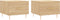 vidaXL - Salontafels - 2 - st - 50x50x40 - cm - bewerkt - hout - betongrijs