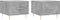 vidaXL - Salontafels - 2 - st - 50x50x40 - cm - bewerkt - hout - betongrijs