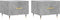 vidaXL - Salontafels - 2 - st - 50x50x40 - cm - bewerkt - hout - betongrijs