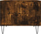 vidaXL - Salontafels - 2 - st - 50x50x40 - cm - bewerkt - hout - gerookt - eikenkleurig