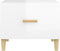 vidaXL - Salontafels - 2 - st - 50x50x40 - cm - bewerkt - hout - hoogglans - wit