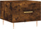 vidaXL - Salontafels - 2 - st - 50x50x40 - cm - bewerkt - hout - gerookt - eikenkleurig