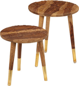vidaXL - Salontafels - 2 - st - massief - hout