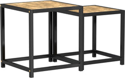 vidaXL - Salontafels - 2 - st - MDF - zwart - en - geel