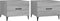 vidaXL - Salontafels - 2 - st - met - metalen - poten - 50x50x40 - cm - grijs - sonoma