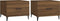 vidaXL - Salontafels - 2 - st - met - metalen - poten - 50x50x40 - cm - bruin - eikenkleur