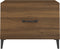 vidaXL - Salontafels - 2 - st - met - metalen - poten - 50x50x40 - cm - bruin - eikenkleur