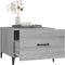 vidaXL - Salontafels - 2 - st - met - metalen - poten - 50x50x40 - cm - grijs - sonoma