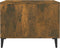 vidaXL - Salontafels - 2 - st - met - metalen - poten - 50x50x40 - cm - gerookt - eiken