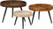 vidaXL - Salontafels - 3 - st - rond - massief - mangohout
