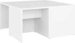 vidaXL - Salontafels - 4 - st - 33x33x33 - cm - bewerkt - hout - wit