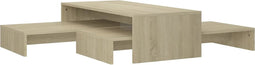 vidaXL - Salontafelset - 100x100x26,5 - cm - bewerkt - hout - sonoma - eikenkleurig