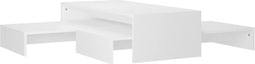 vidaXL - Salontafelset - 100x100x26,5 - cm - bewerkt - hout - wit