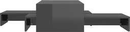 vidaXL - Salontafelset - 100x100x26,5 - cm - hoogglans - grijs