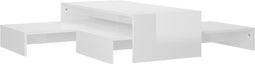 vidaXL - Salontafelset - 100x100x26,5 - cm - hoogglans - wit