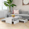 vidaXL - Salontafelset - 100x100x26,5 - cm - hoogglans - wit