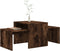 vidaXL - Salontafelset - 100x48x40 - cm - bewerkt - hout - gerookt - eikenkleurig