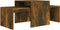 vidaXL - Salontafelset - 100x48x40 - cm - bewerkt - hout - gerookt - eikenkleurig