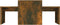 vidaXL - Salontafelset - 100x48x40 - cm - bewerkt - hout - gerookt - eikenkleurig