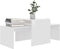 vidaXL - Salontafelset - 100x48x40 - cm - bewerkt - hout - hoogglans - wit