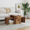 vidaXL - Salontafelset - 100x48x40 - cm - bewerkt - hout - oud - houtkleurig
