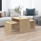 vidaXL - Salontafelset - 100x48x40 - cm - bewerkt - hout - sonoma - eikenkleurig